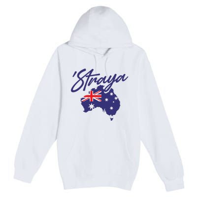 Straya Aussie For Australian Slang Premium Pullover Hoodie