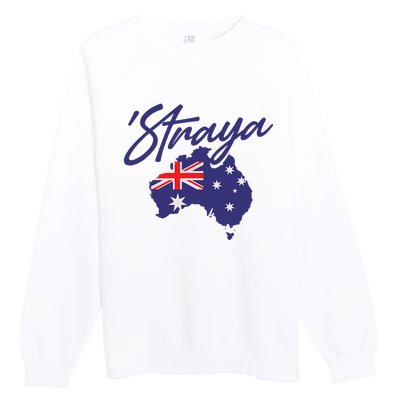 Straya Aussie For Australian Slang Premium Crewneck Sweatshirt