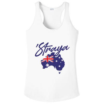 Straya Aussie For Australian Slang Ladies PosiCharge Competitor Racerback Tank