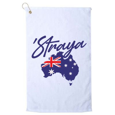 Straya Aussie For Australian Slang Golf Towel