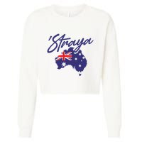 Straya Aussie For Australian Slang Cropped Pullover Crew