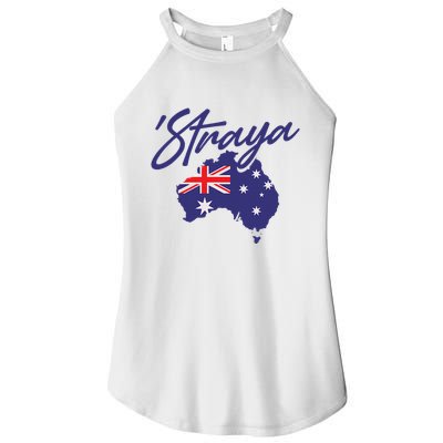 Straya Aussie For Australian Slang Women's Perfect Tri Rocker Tank