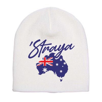 Straya Aussie For Australian Slang Short Acrylic Beanie