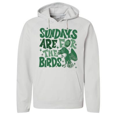 Sundays Are For The Birds Football Performance Fleece Hoodie