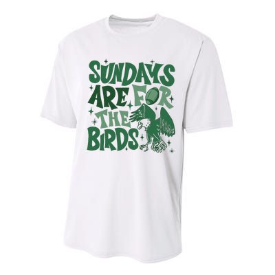 Sundays Are For The Birds Football Performance Sprint T-Shirt