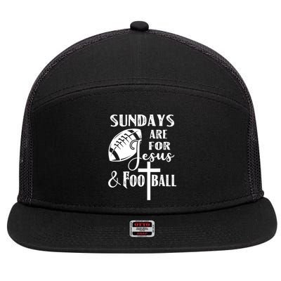 Sundays Are For Jesus And Football 7 Panel Mesh Trucker Snapback Hat