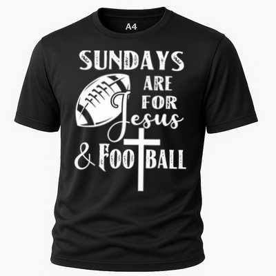 Sundays Are For Jesus And Football Cooling Performance Crew T-Shirt