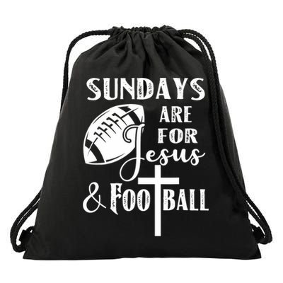 Sundays Are For Jesus And Football Drawstring Bag