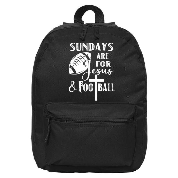 Sundays Are For Jesus And Football 16 in Basic Backpack