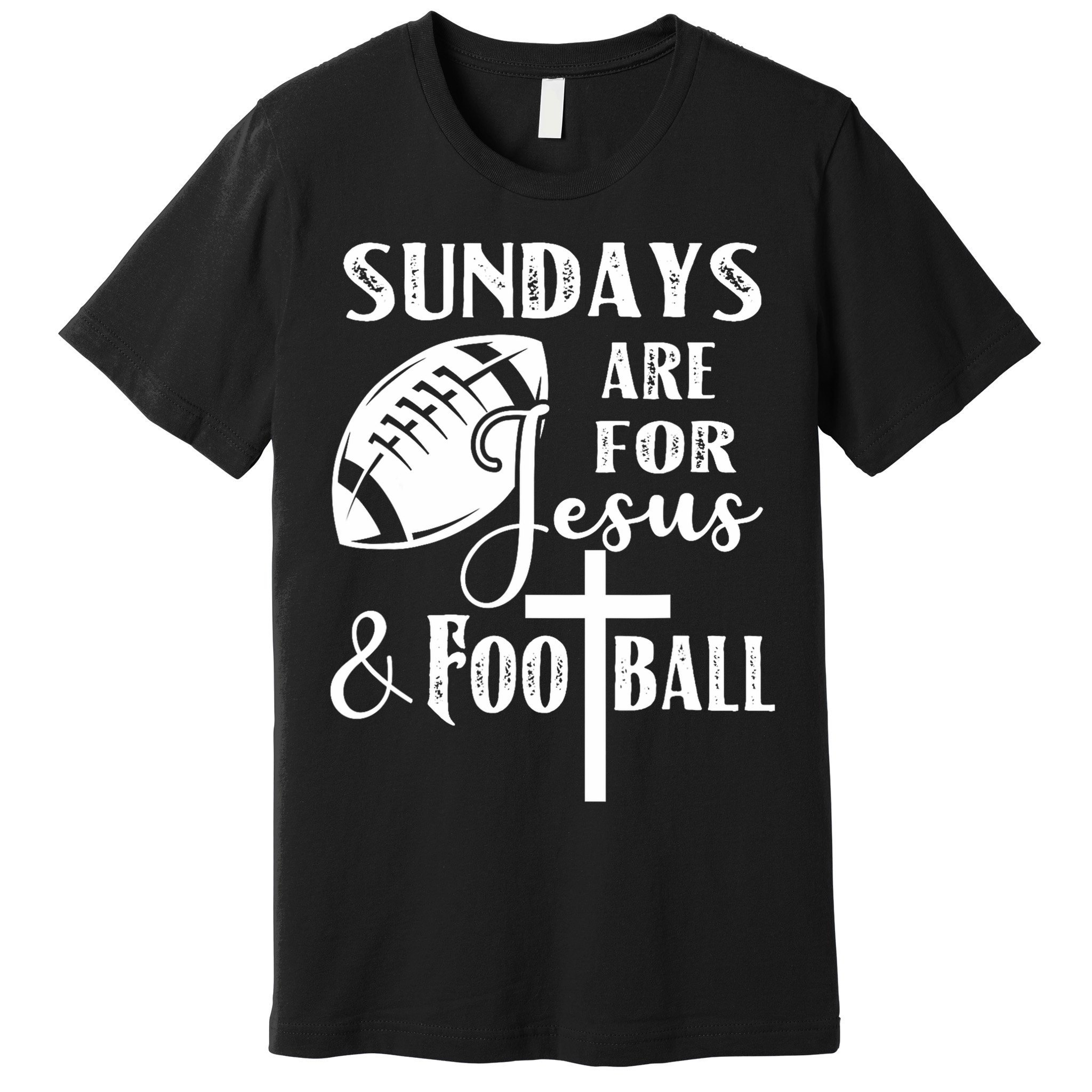 Sundays Are For Jesus And Football Premium T-Shirt