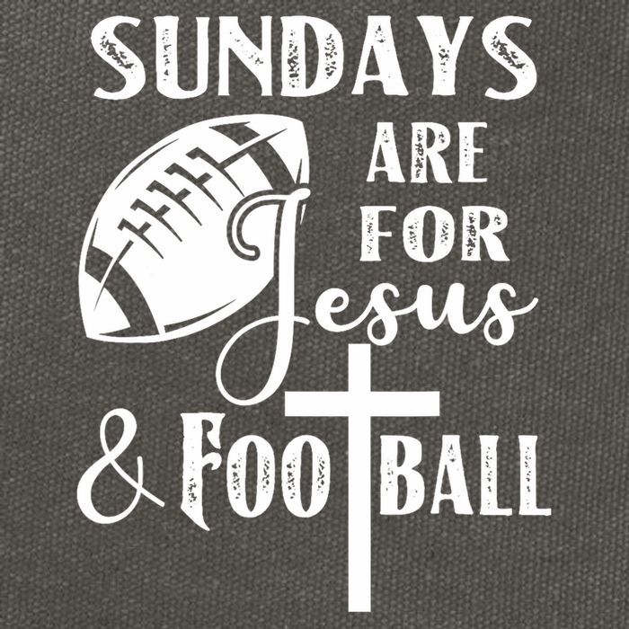 Sundays Are For Jesus And Football Cotton Canvas Backpack