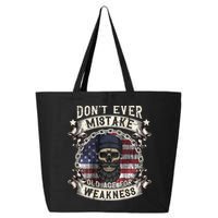 Skull American Flag Dont Ever Mistake Old Age For Weakness 25L Jumbo Tote