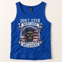 Skull American Flag Dont Ever Mistake Old Age For Weakness Tank Top