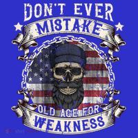 Skull American Flag Dont Ever Mistake Old Age For Weakness Tank Top