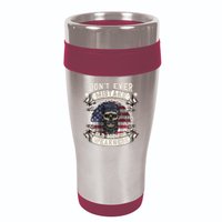 Skull American Flag Dont Ever Mistake Old Age For Weakness 16oz Travel Tumbler