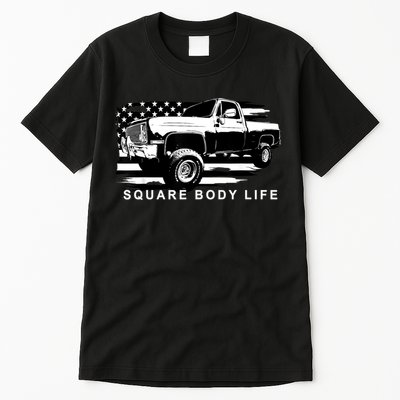 Squarebody American Flag Square Body Truck Tall T-Shirt