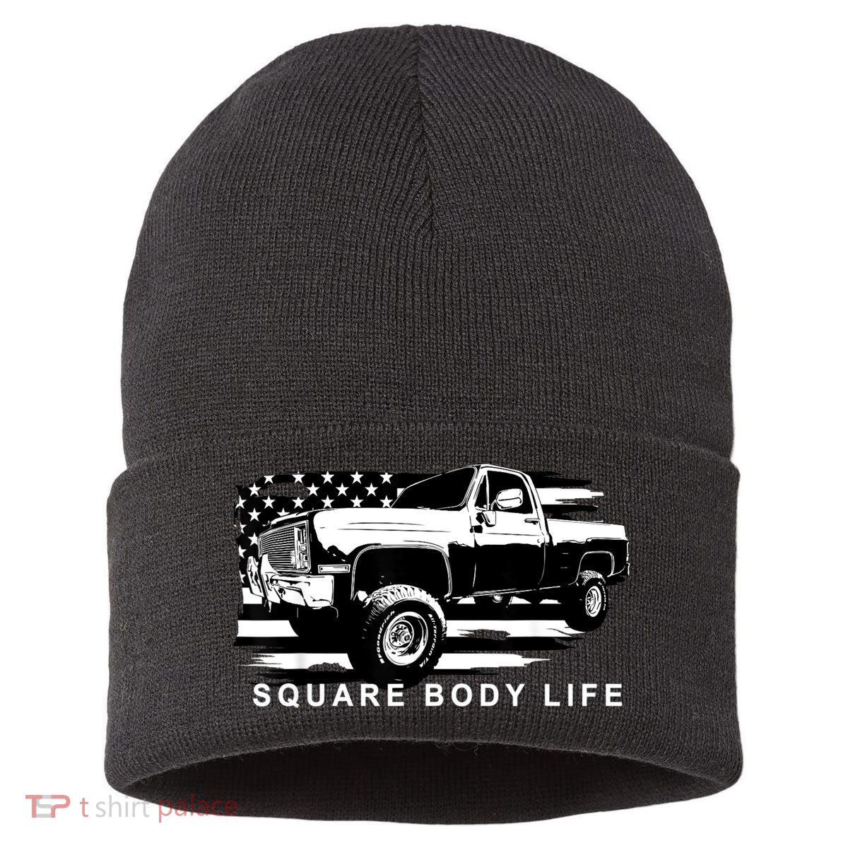 Squarebody American Flag Square Body Truck Sustainable Knit Beanie