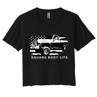 Squarebody American Flag Square Body Truck Crop Top