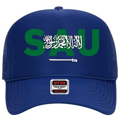 Saudi Arabia For Saudi National Day Gift High Crown Mesh Back Trucker Hat