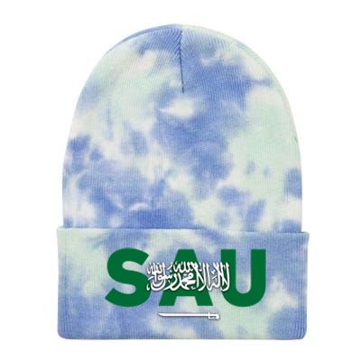 Saudi Arabia For Saudi National Day Gift Tie Dye 12in Knit Beanie