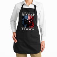 Skull American Flag Dont Ever Mistake Old Age For Weakness Apron