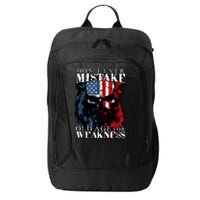 Skull American Flag Dont Ever Mistake Old Age For Weakness City Backpack