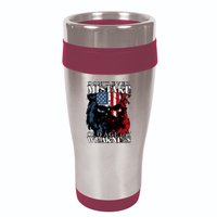 Skull American Flag Dont Ever Mistake Old Age For Weakness 16oz Travel Tumbler