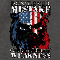 Skull American Flag Dont Ever Mistake Old Age For Weakness Vector Backpack