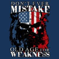 Skull American Flag Dont Ever Mistake Old Age For Weakness Infant Baby Jersey Bodysuit