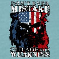 Skull American Flag Dont Ever Mistake Old Age For Weakness Sueded Cloud Jersey T-Shirt