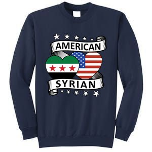 Syrian American Flag American And Syrian Syria New Flag Sweatshirt Sweatshirt