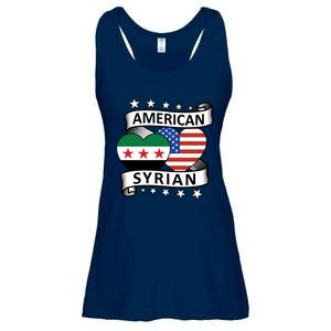 Syrian American Flag American And Syrian Syria New Flag Sweatshirt Ladies Essential Flowy Tank