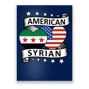 Syrian American Flag American And Syrian Syria New Flag Sweatshirt Poster