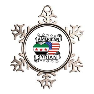 Syrian American Flag American And Syrian Syria New Flag Sweatshirt Metallic Star Ornament