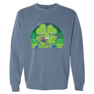 Shamrock American Football St Patricks Day Cute Gift Garment-Dyed Sweatshirt