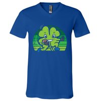 Shamrock American Football St Patricks Day Cute Gift V-Neck T-Shirt