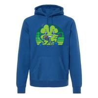 Shamrock American Football St Patricks Day Cute Gift Premium Hoodie