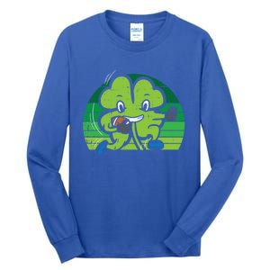 Shamrock American Football St Patricks Day Cute Gift Tall Long Sleeve T-Shirt