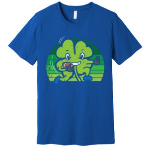 Shamrock American Football St Patricks Day Cute Gift Premium T-Shirt