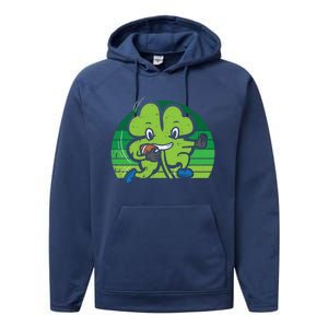 Shamrock American Football St Patricks Day Cute Gift Performance Fleece Hoodie