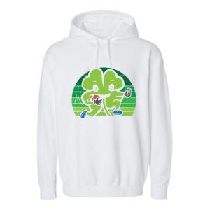 Shamrock American Football St Patricks Day Cute Gift Garment-Dyed Fleece Hoodie