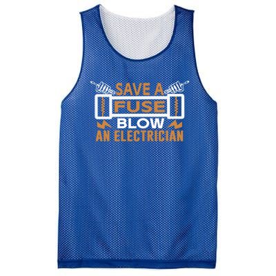 Save A Fuse Blow An Electrician Gift Mesh Reversible Basketball Jersey Tank