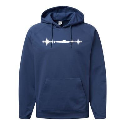 Submarine Art For Submariner Submarine Veteran Performance Fleece Hoodie