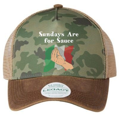 Sundays Are For Sauce Funny Italian Humor Italy Food Sayings Legacy Tie Dye Trucker Hat