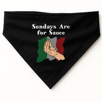 Sundays Are For Sauce Funny Italian Humor Italy Food Sayings USA-Made Doggie Bandana