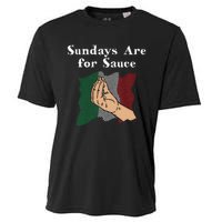 Sundays Are For Sauce Funny Italian Humor Italy Food Sayings Cooling Performance Crew T-Shirt