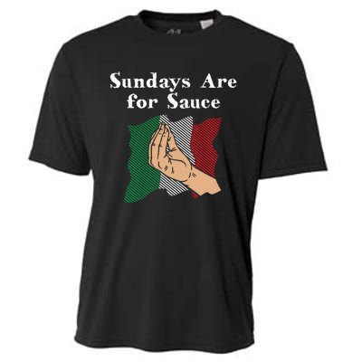 Sundays Are For Sauce Funny Italian Humor Italy Food Sayings Cooling Performance Crew T-Shirt