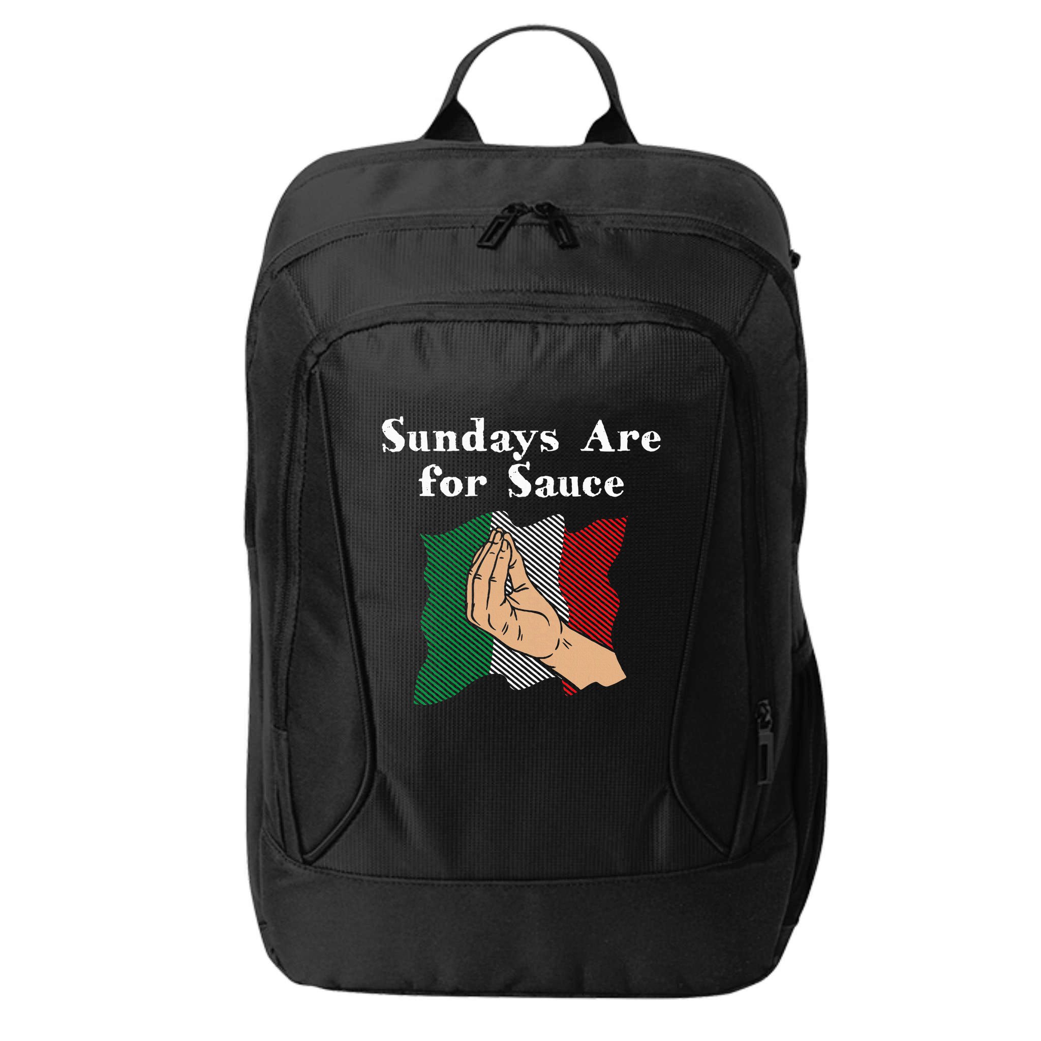 Sundays Are For Sauce Funny Italian Humor Italy Food Sayings City Backpack