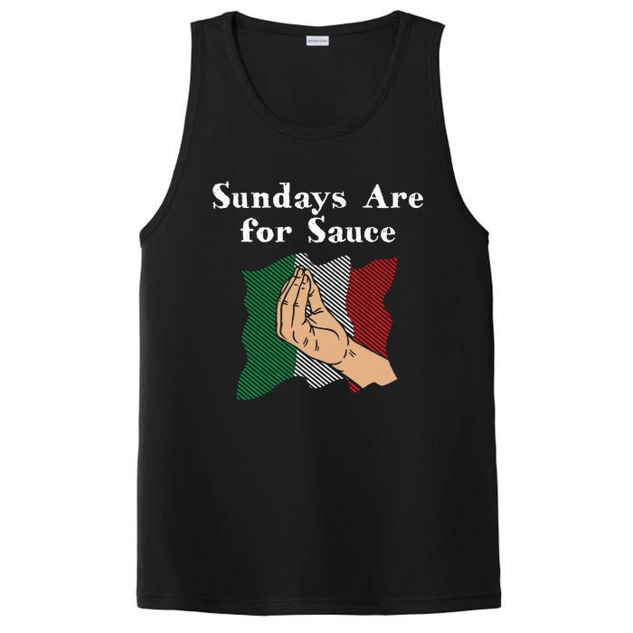 Sundays Are For Sauce Funny Italian Humor Italy Food Sayings PosiCharge Competitor Tank