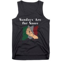 Sundays Are For Sauce Funny Italian Humor Italy Food Sayings Tank Top